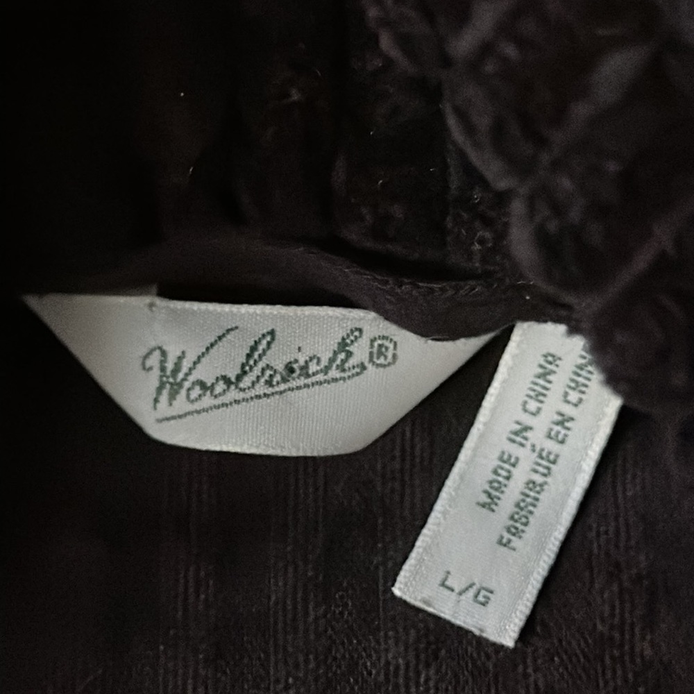 Woolrich vest size Large black ribbed faux velvet zipper front - Picture 6 of 9